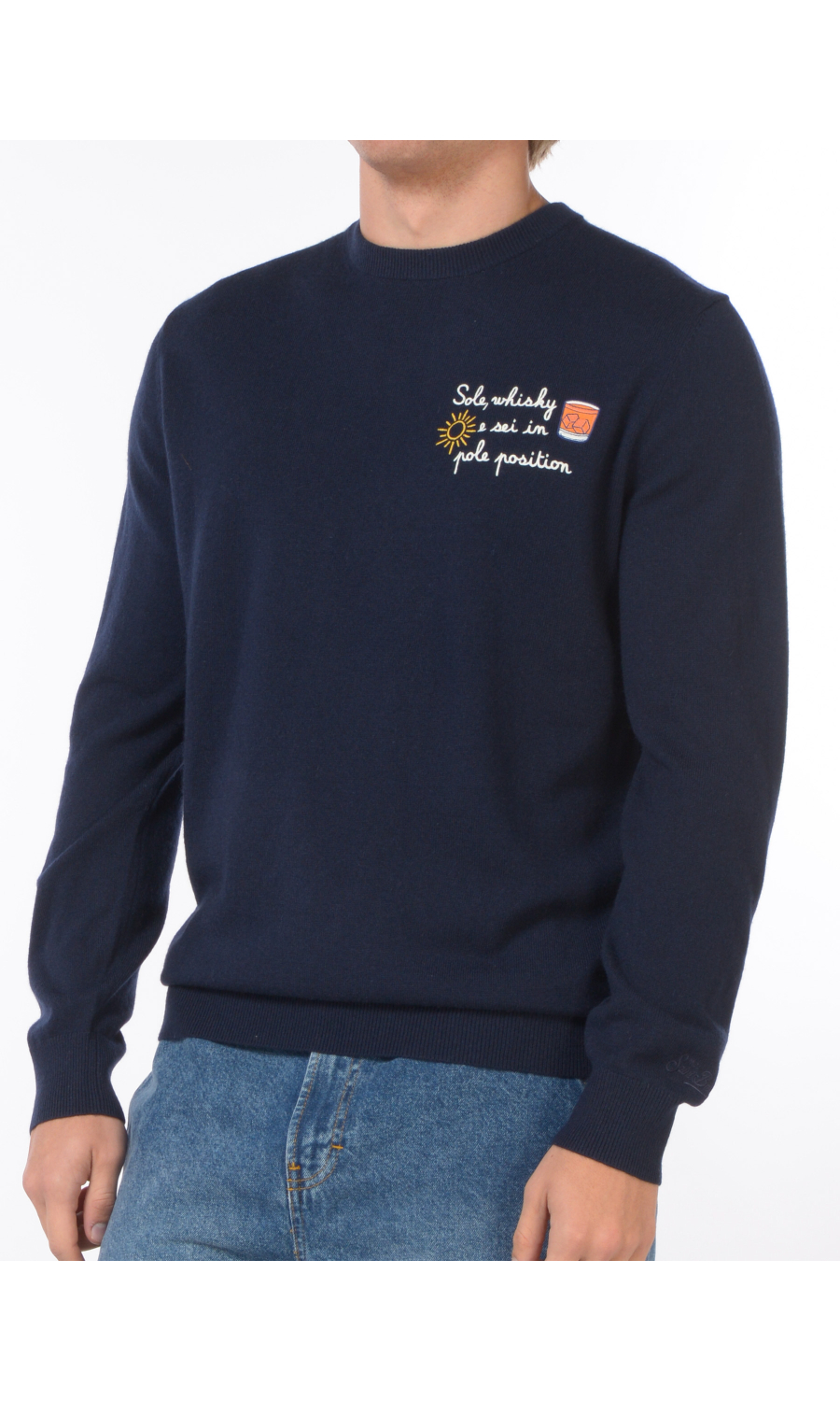 maglia da uomo Mc2 Saint Barth girocollo sole wisky