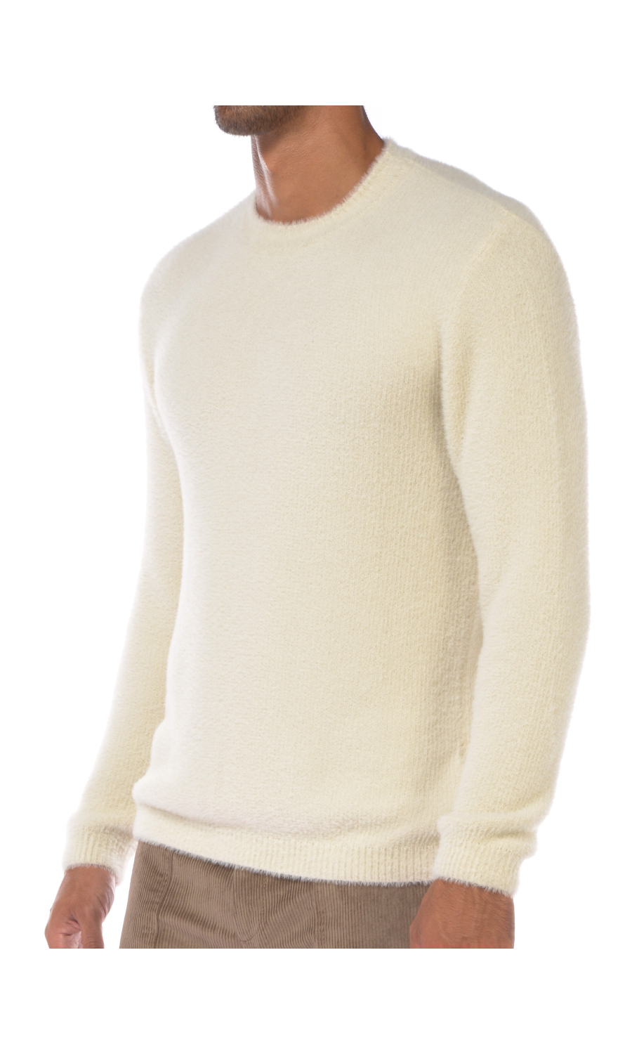 maglia da uomo Qb24 girocollo effetto peluche