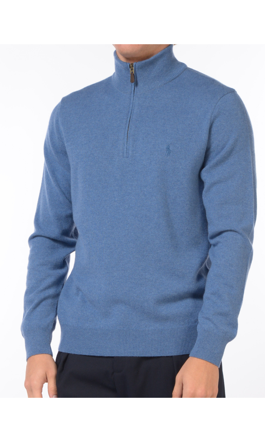 maglia da uomo Ralph Lauren mezza zip con logo