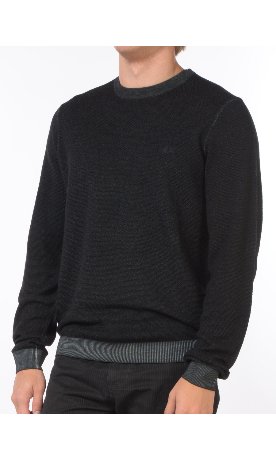 maglia da uomo Sun68 microlavorata con logo