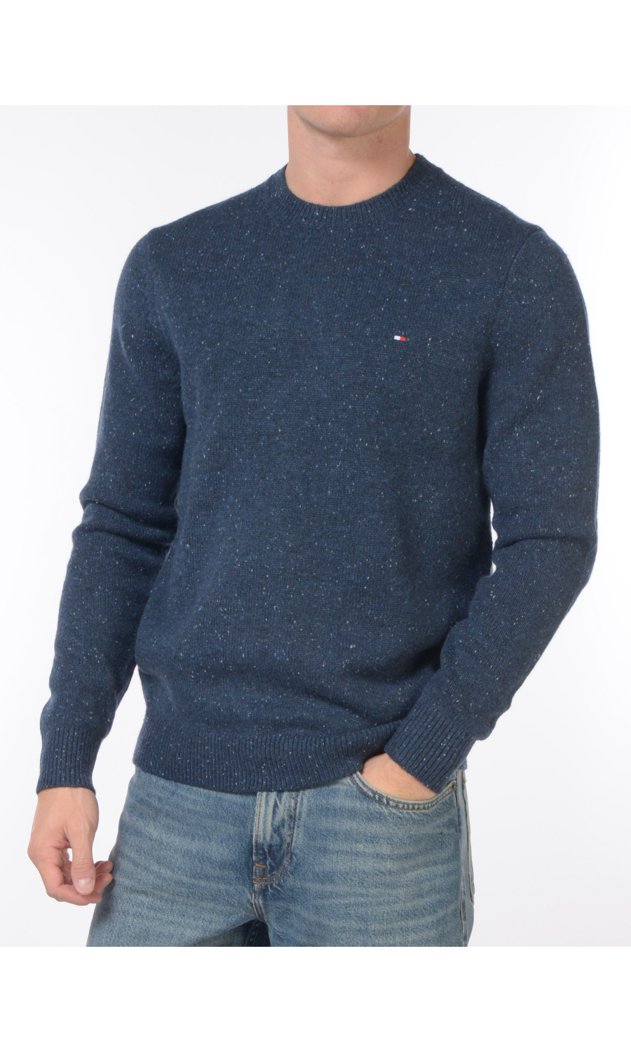 maglia da uomo Tommy Hilfiger melange con logo