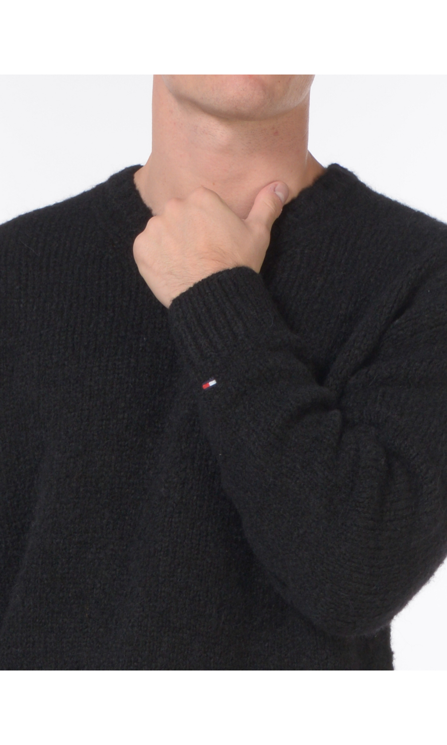 maglia da uomo Tommy Hilfiger girocollo lavorazione grossa