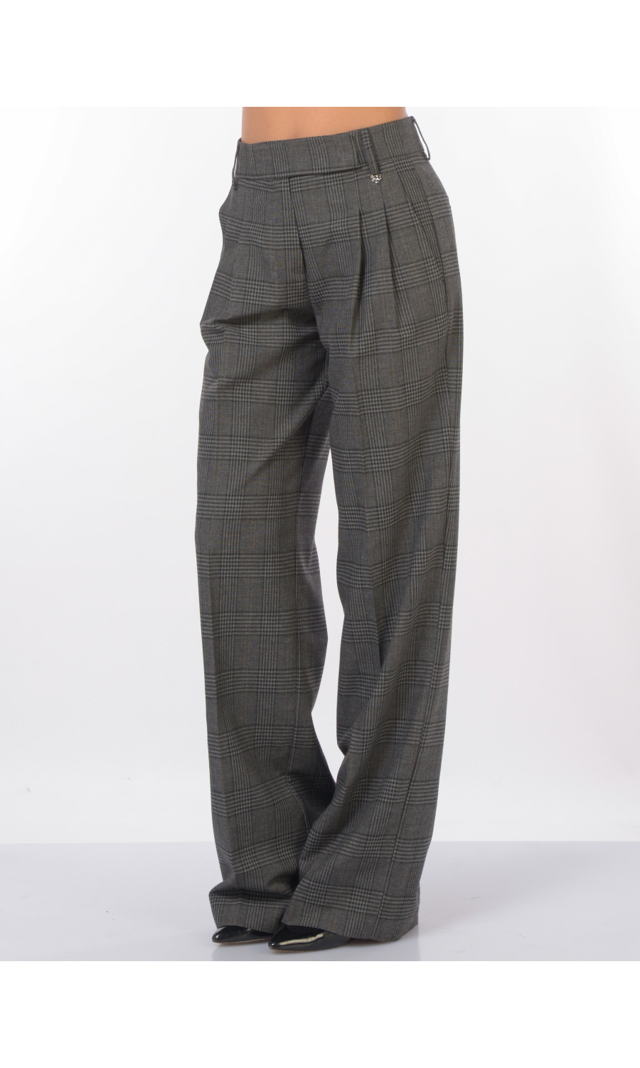 pantalone da donna Aniye By a quadri con pinces