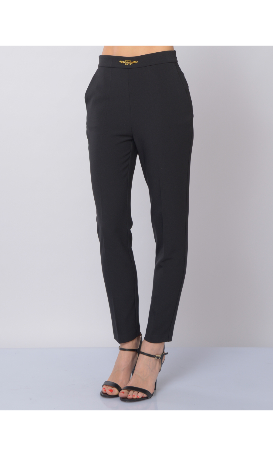 pantalone da donna Elisabetta Franchi alla caviglia con logo