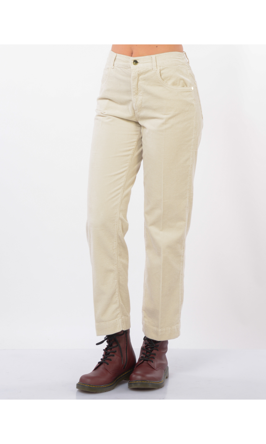 pantalone da donna Kaos Jeans cinque tasche in velluto rigato