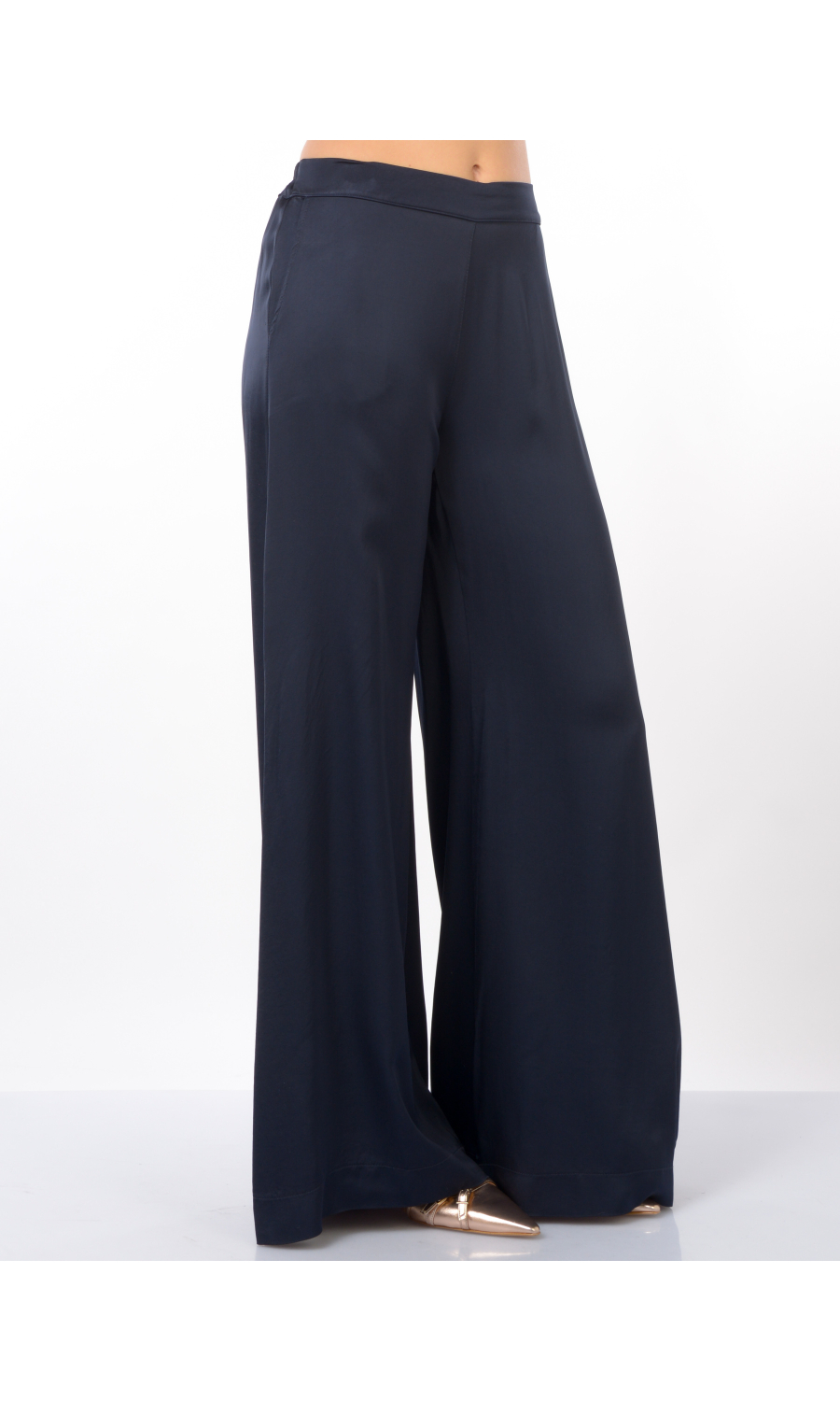 pantalone da donna Kaos effetto raso con elastico