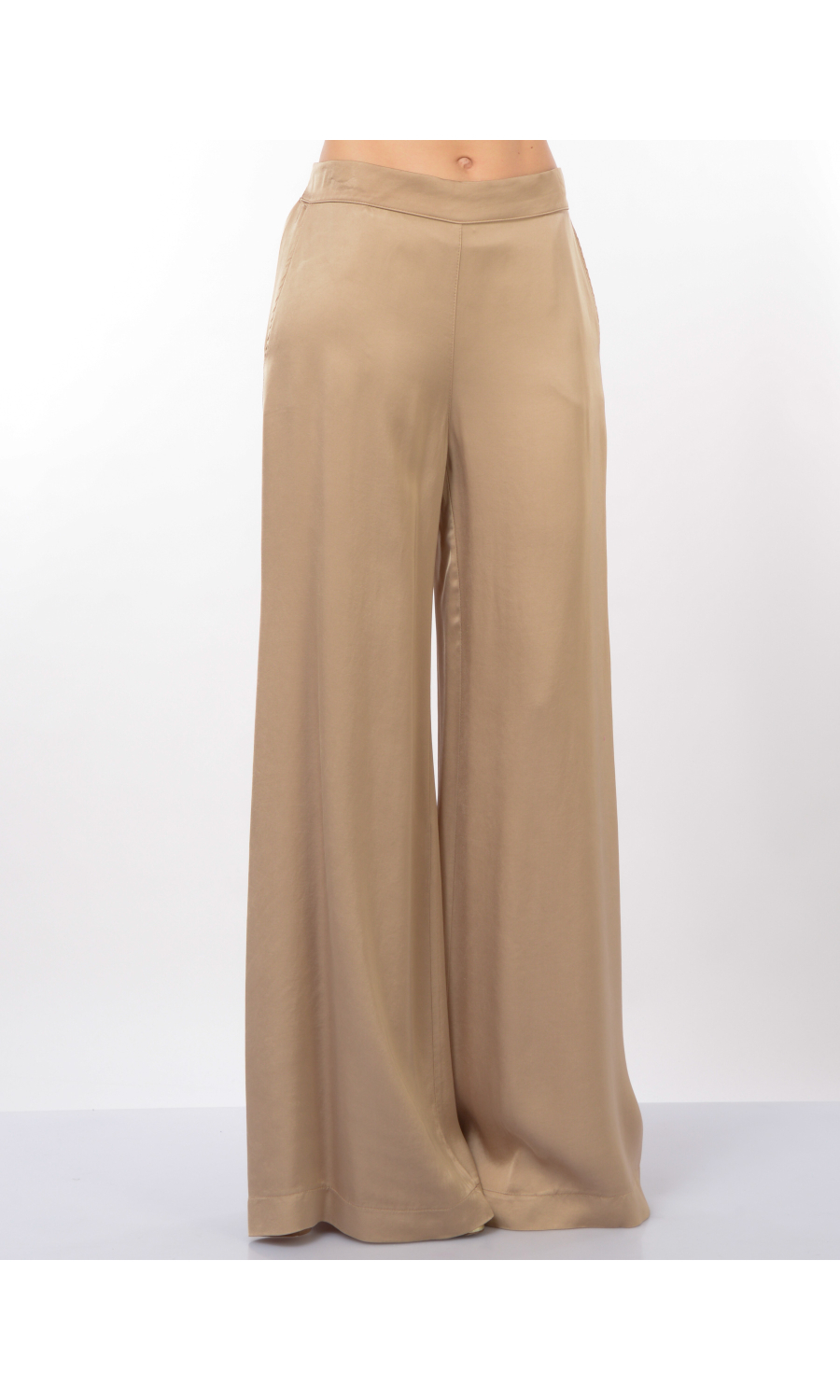 pantalone da donna Kaos effetto raso con elastico