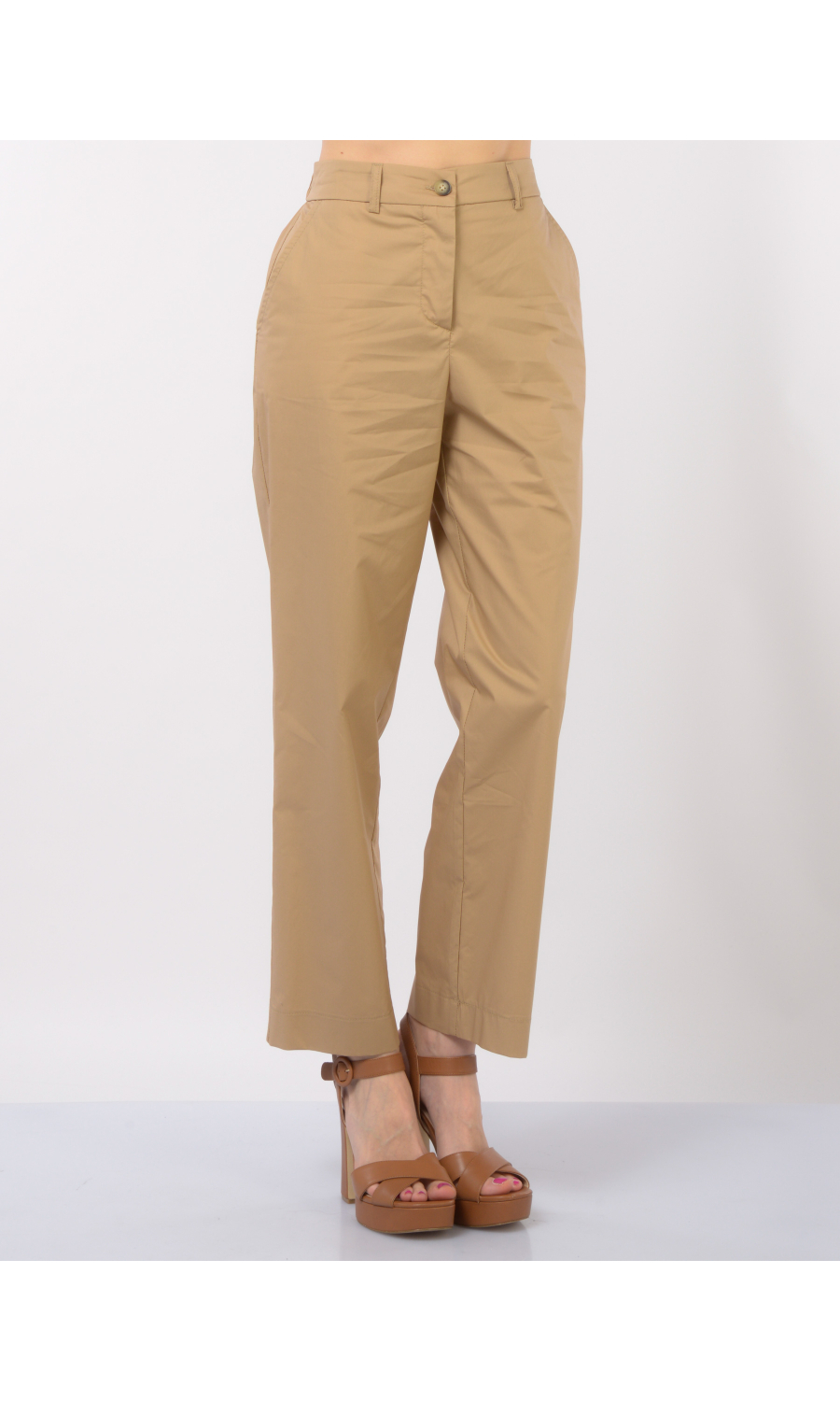 pantalone da donna Kaos ampio e cropped in cotone