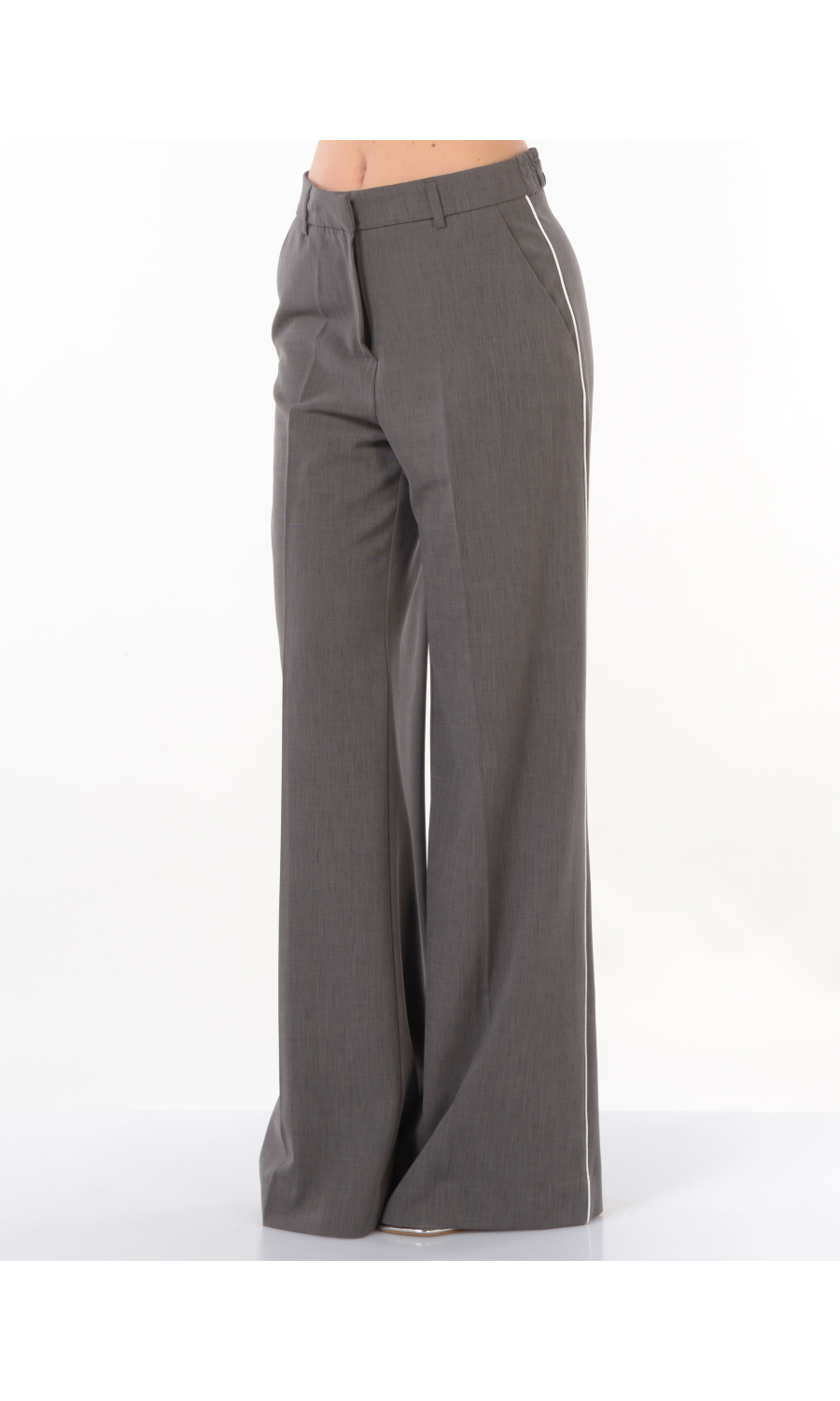 pantalone da donna Kaos a palazzo con piping laterale