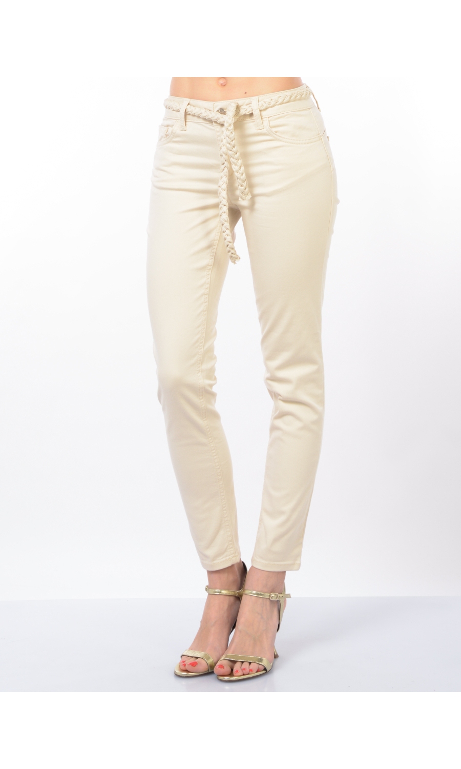 pantalone da donna Liu Jo cinque tasche con cintura treccia