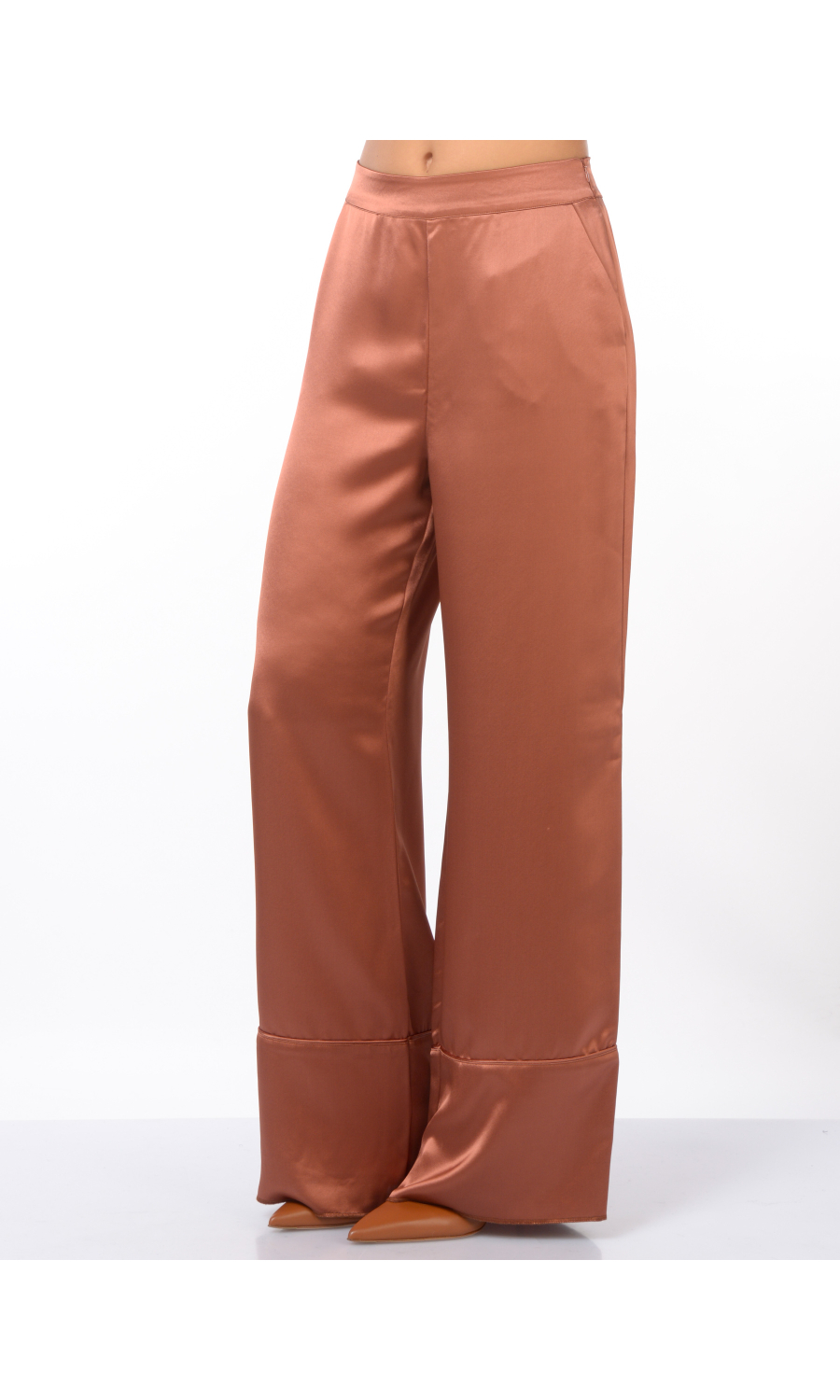 pantalone da donna Nenette ampio in raso