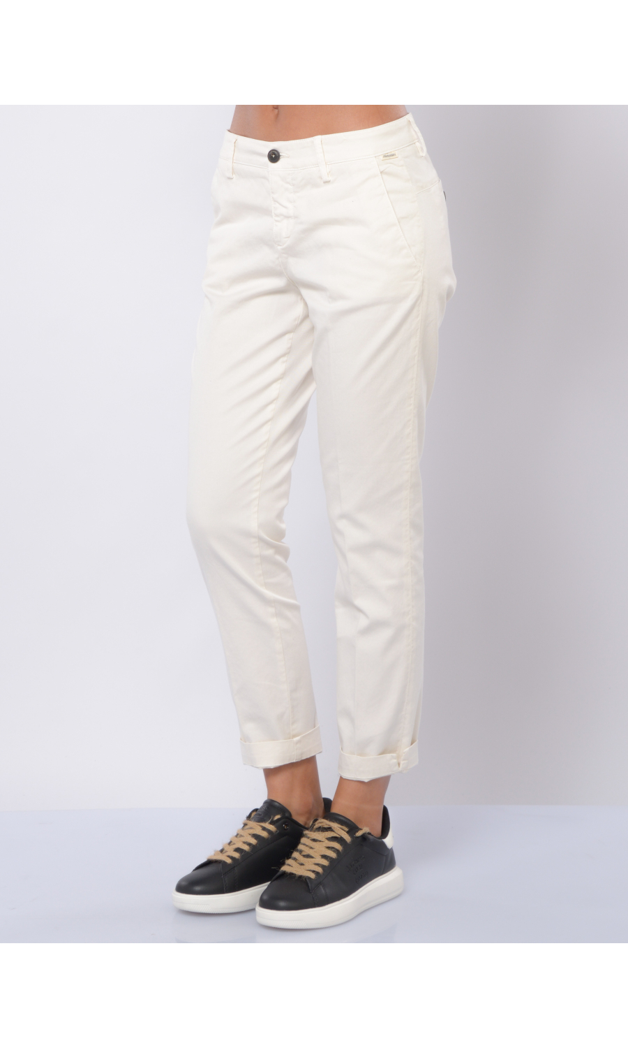 pantalone da donna Roy Roger's chino con piccolo spacco
