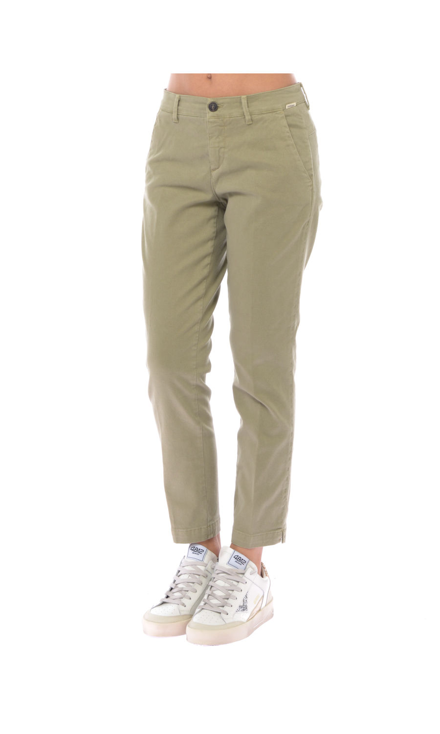 pantalone da donna Roy Roger's chino Slim in cotone e lyocell