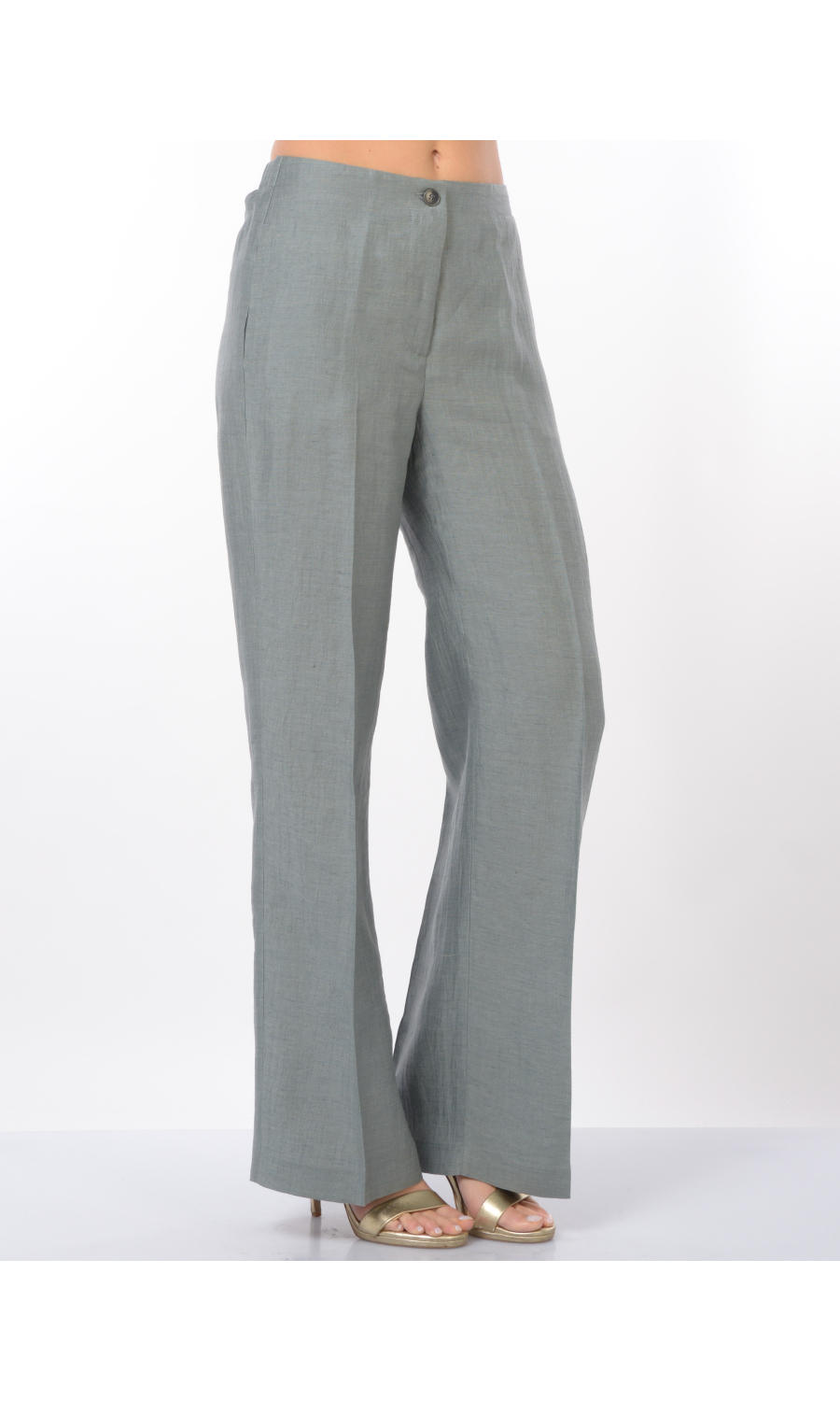 pantalone da donna Seventy modello ampio in lino