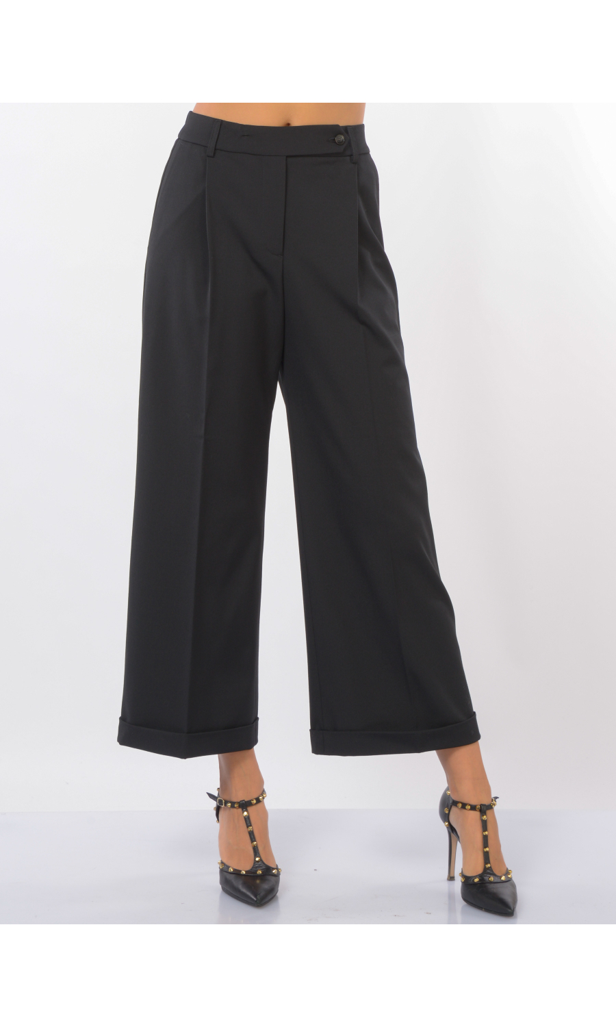 pantalone da donna Seventy con elastico e balza