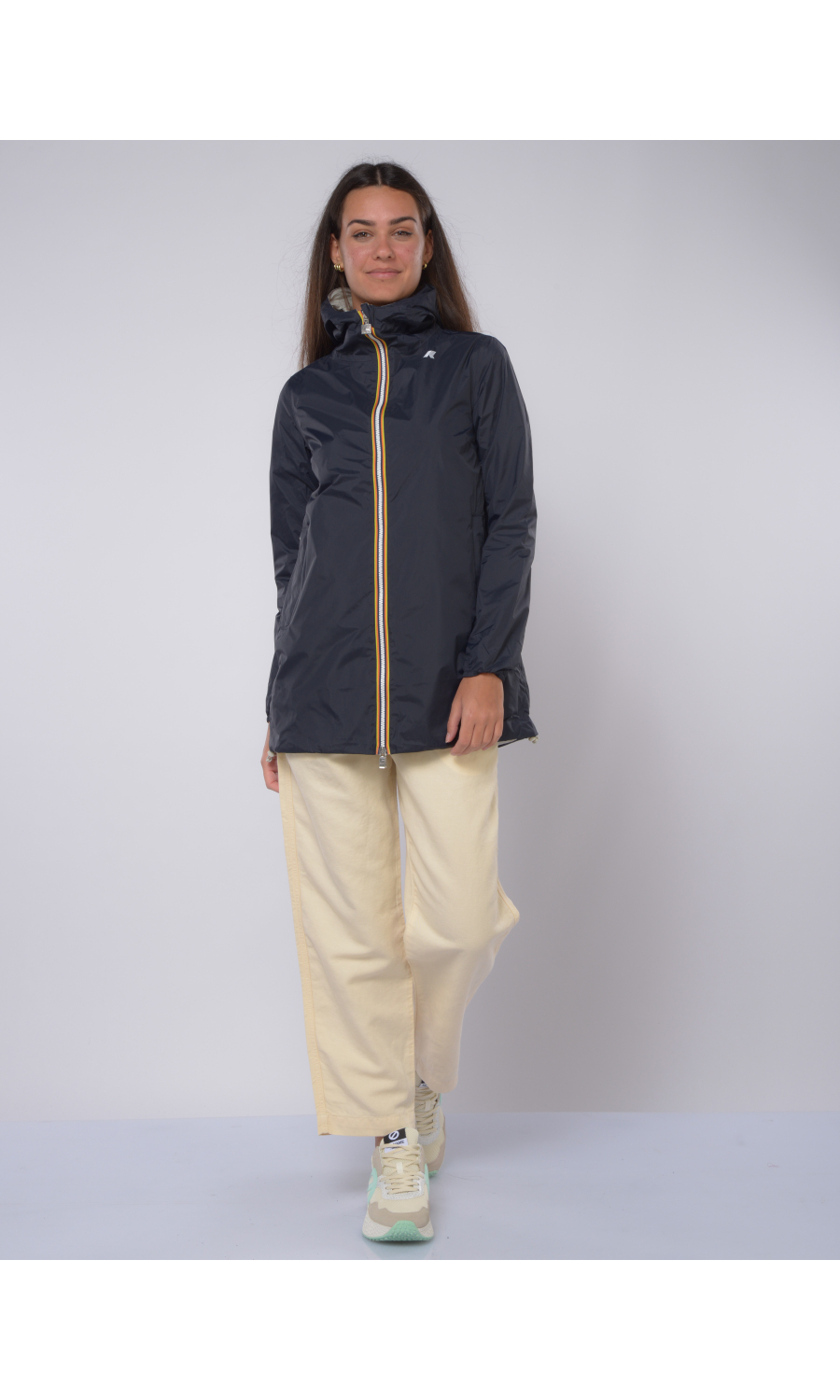 pantalone da donna Tommy Hilfiger Slim Straight in cotone e lino