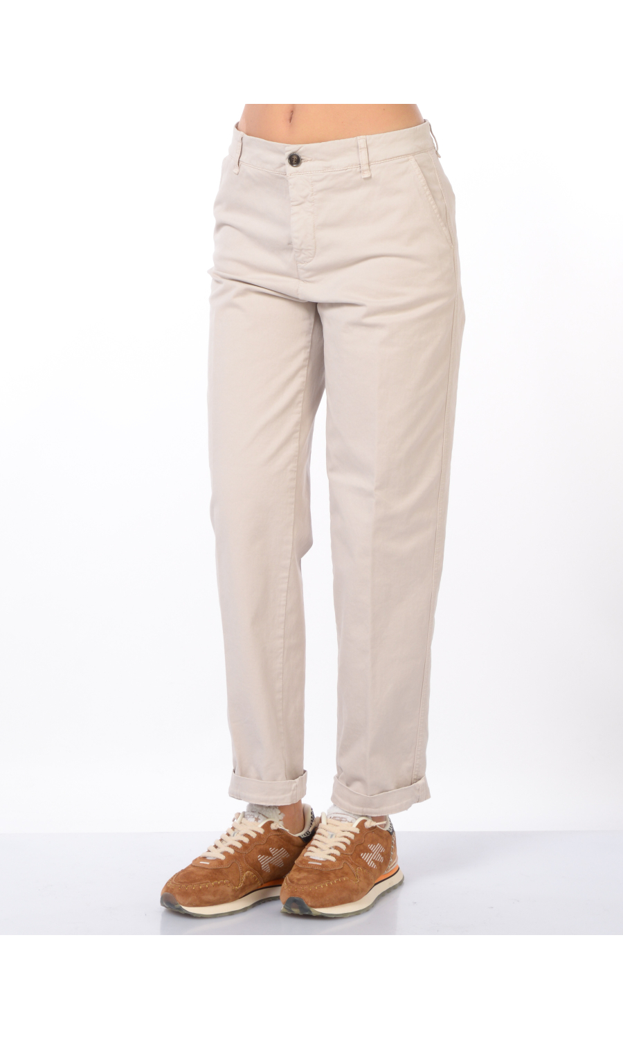 pantalone da donna White Sand chino in cotone