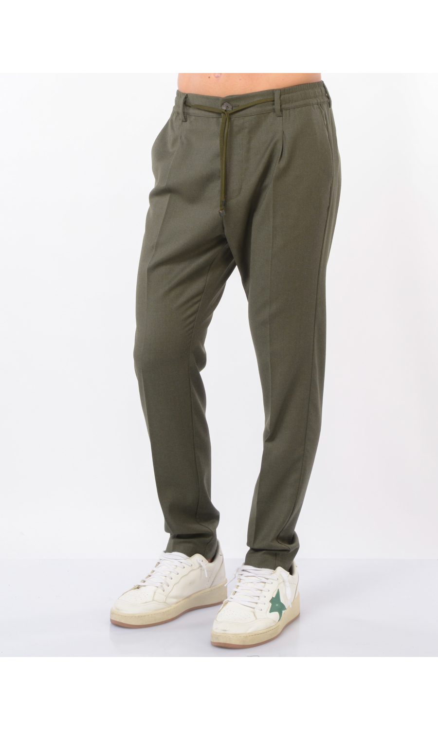 pantalone da uomo con pinces e coulisse