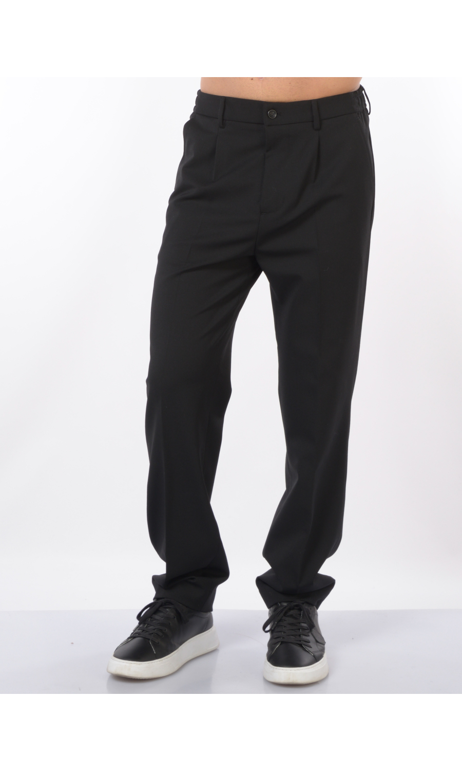 pantalone da uomo Hosio con elastico e pinces