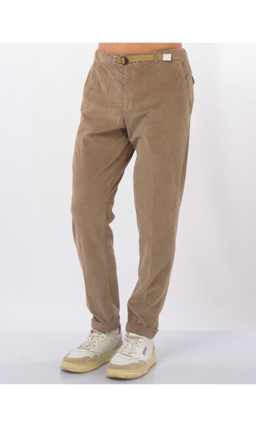 pantalone da uomo White Sand in velluto con coulisse