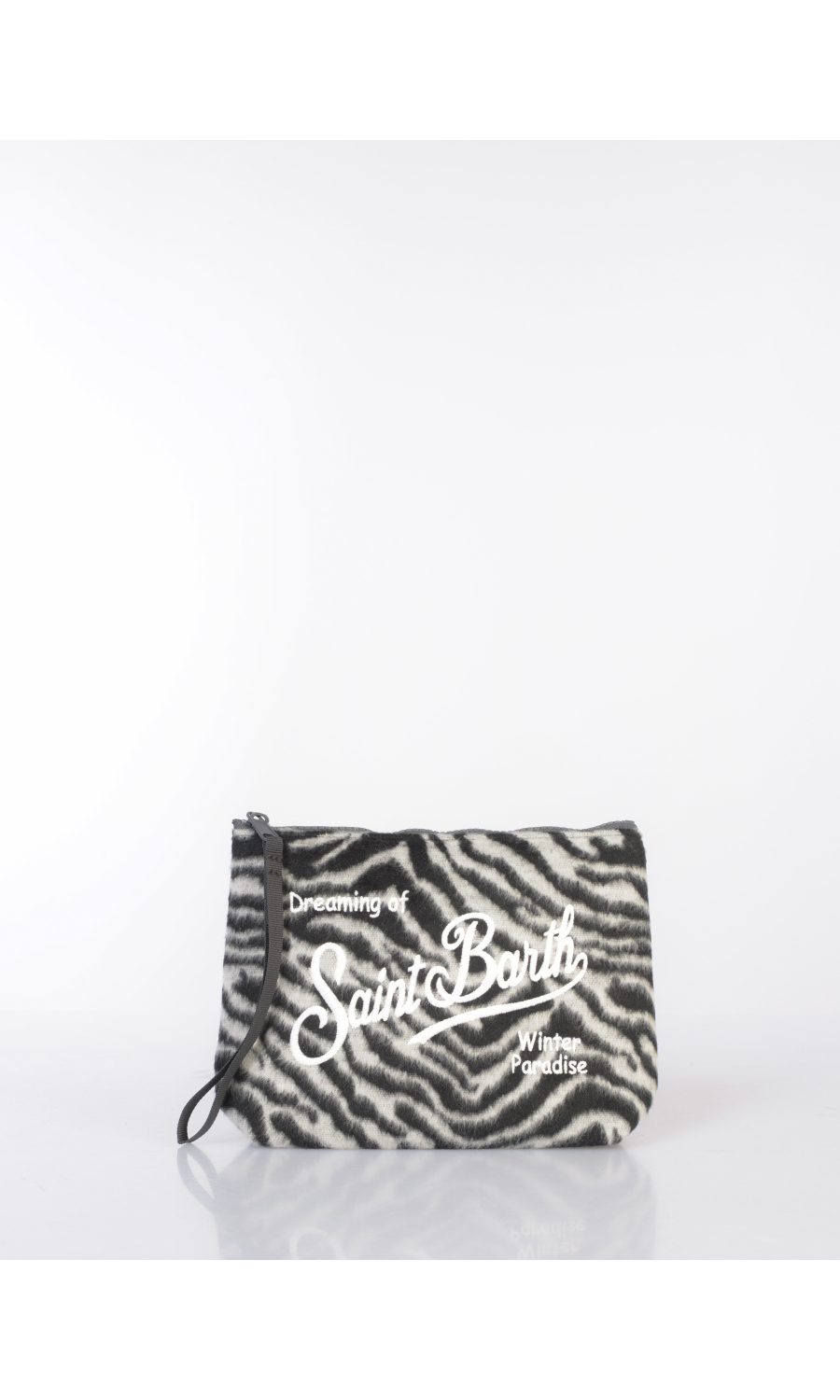 pochette da donna Mc2 Saint Barth in misto lana a fantasia zebrata