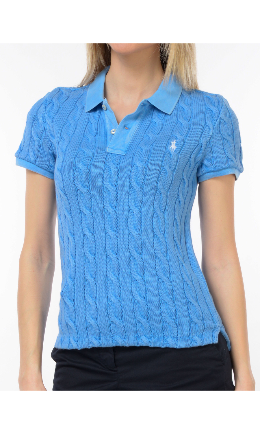 polo da donna Ralph Lauren in maglia a trecce