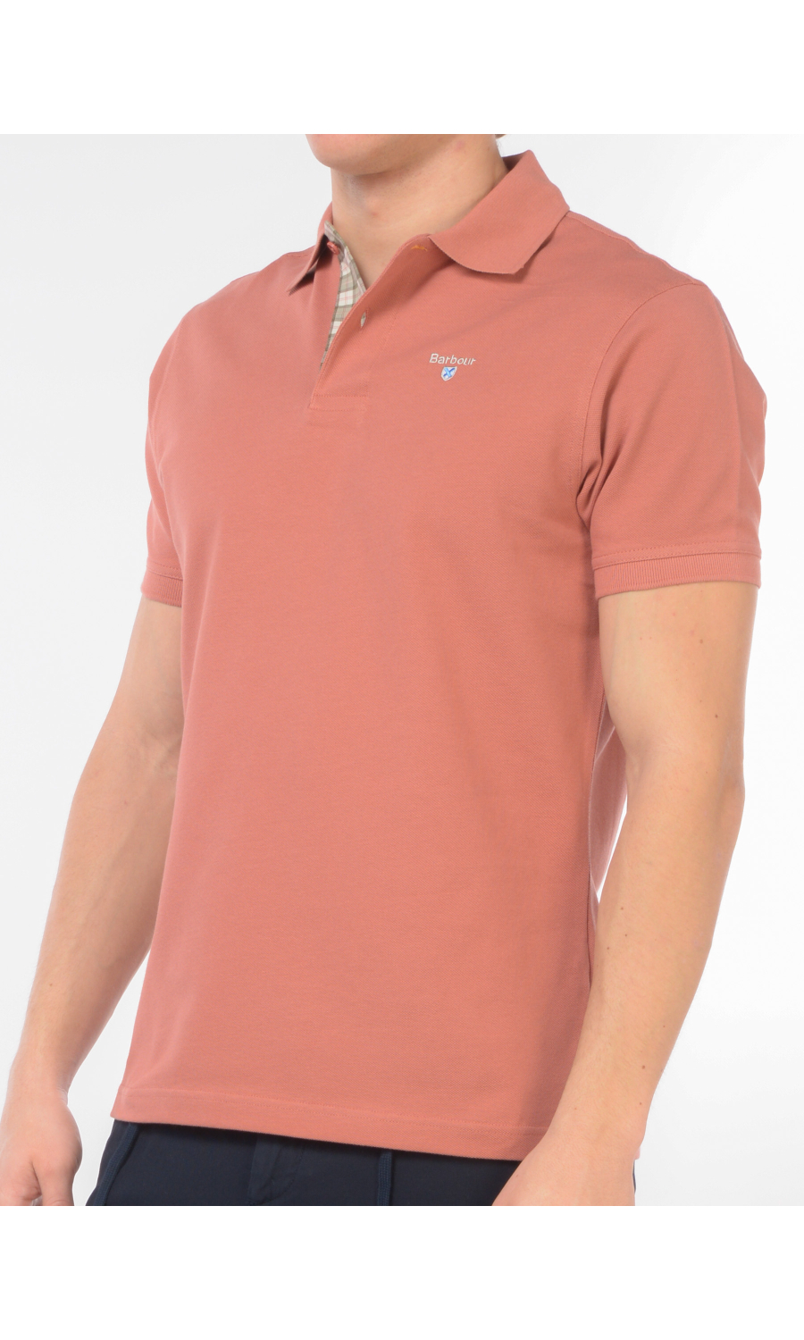 polo da uomo Barbour con logo e profilo