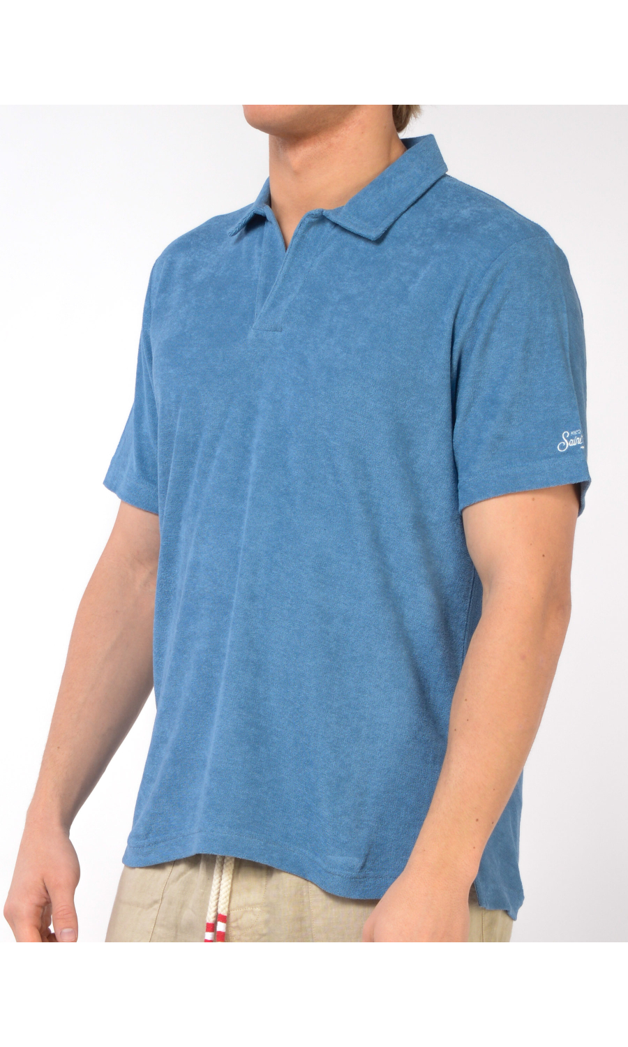 polo da uomo Mc2 Saint Barth in spugna collo derby