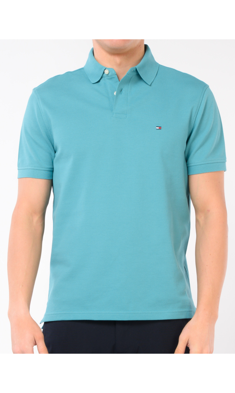 polo da uomo Tommy Hilfiger due bottoni con logo