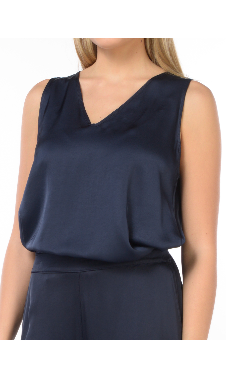 top da donna Kaos effetto raso con scollo a V