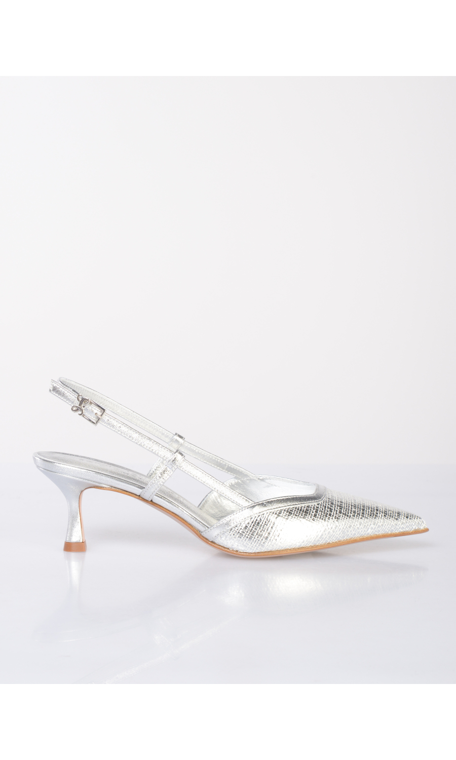 scarpa da donna Sergio Levantesi slingback in vera pelle effetto raffia