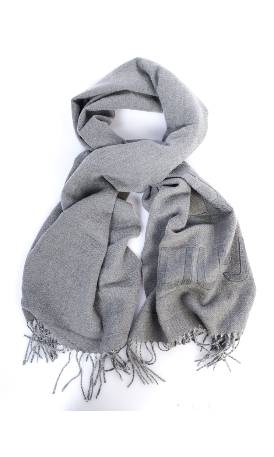 sciarpa da donna Liu Jo con maxi logo e frange