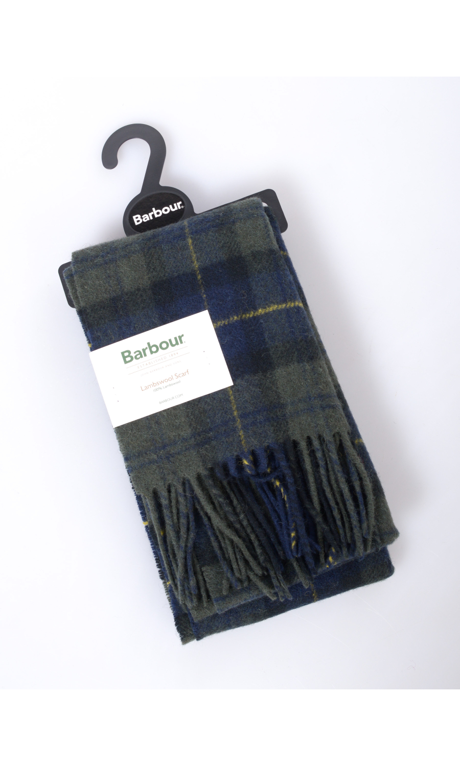 sciarpa da uomo Barbour in lana d'agnello tartan