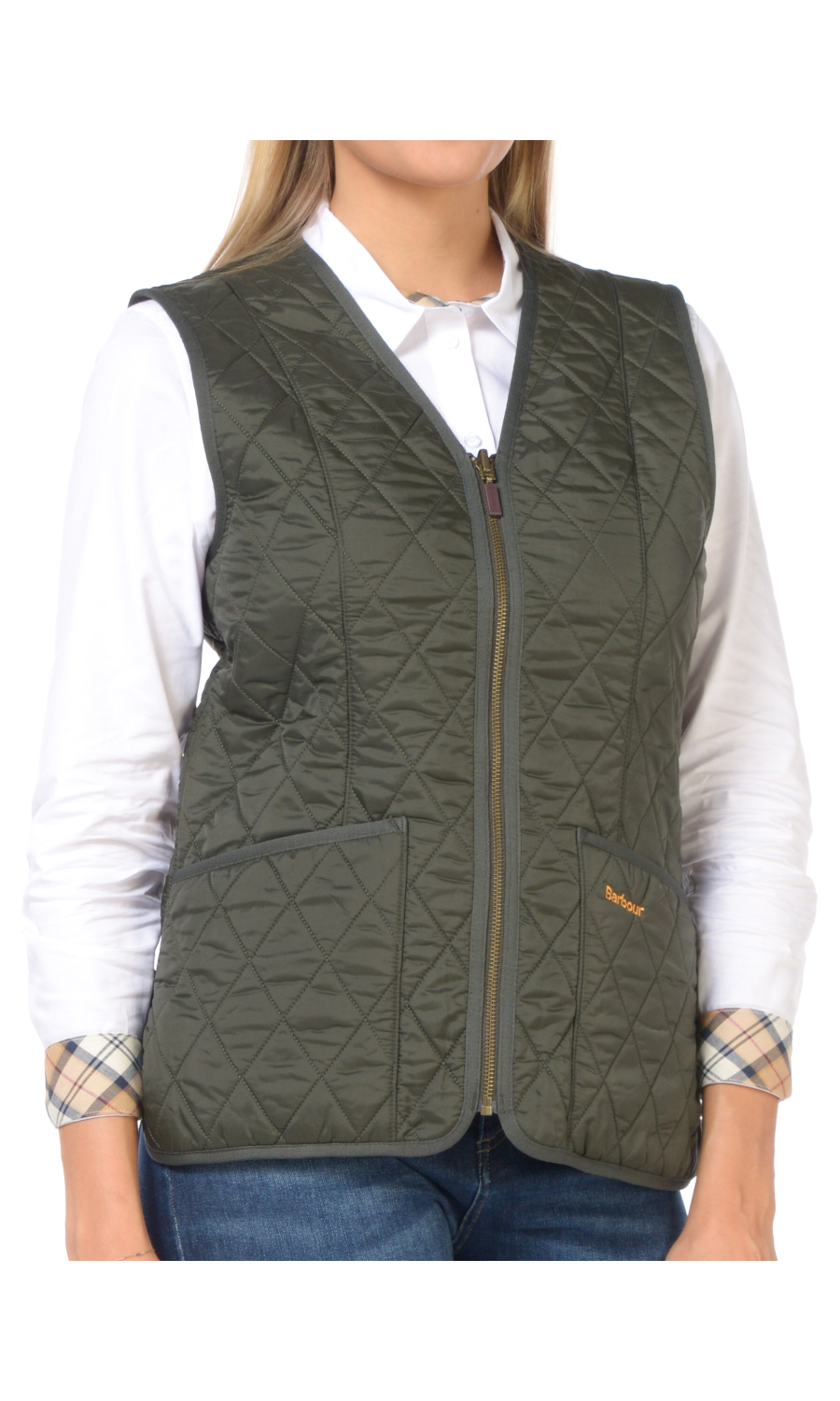 smanicato da donna Barbour imbottito con tasche