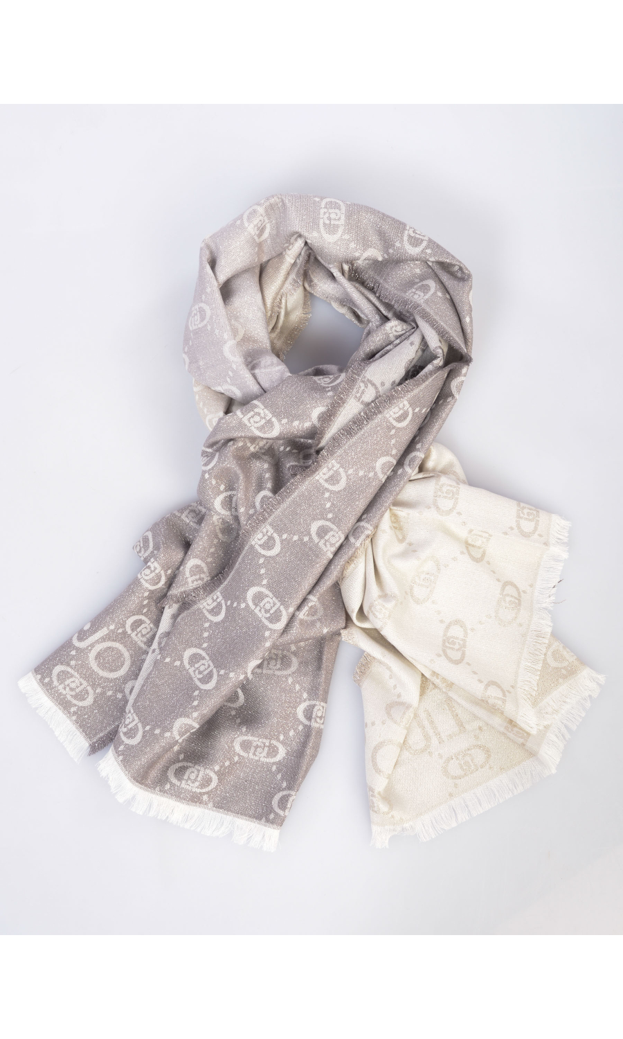 stola da donna Liu Jo con loghi all over e fili lurex