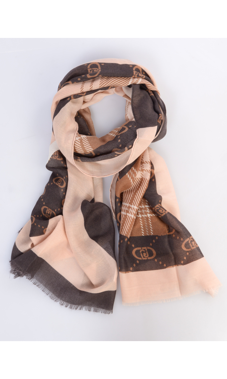 stola da donna Liu Jo a fantasia check con loghi