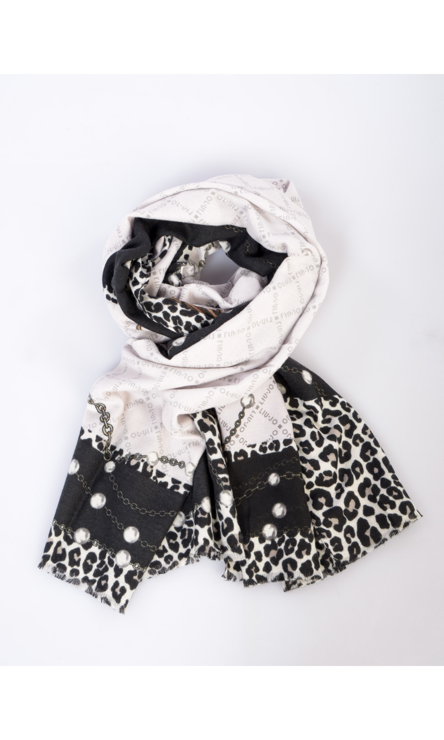 stola da donna Liu Jo con stampa animalier e loghi