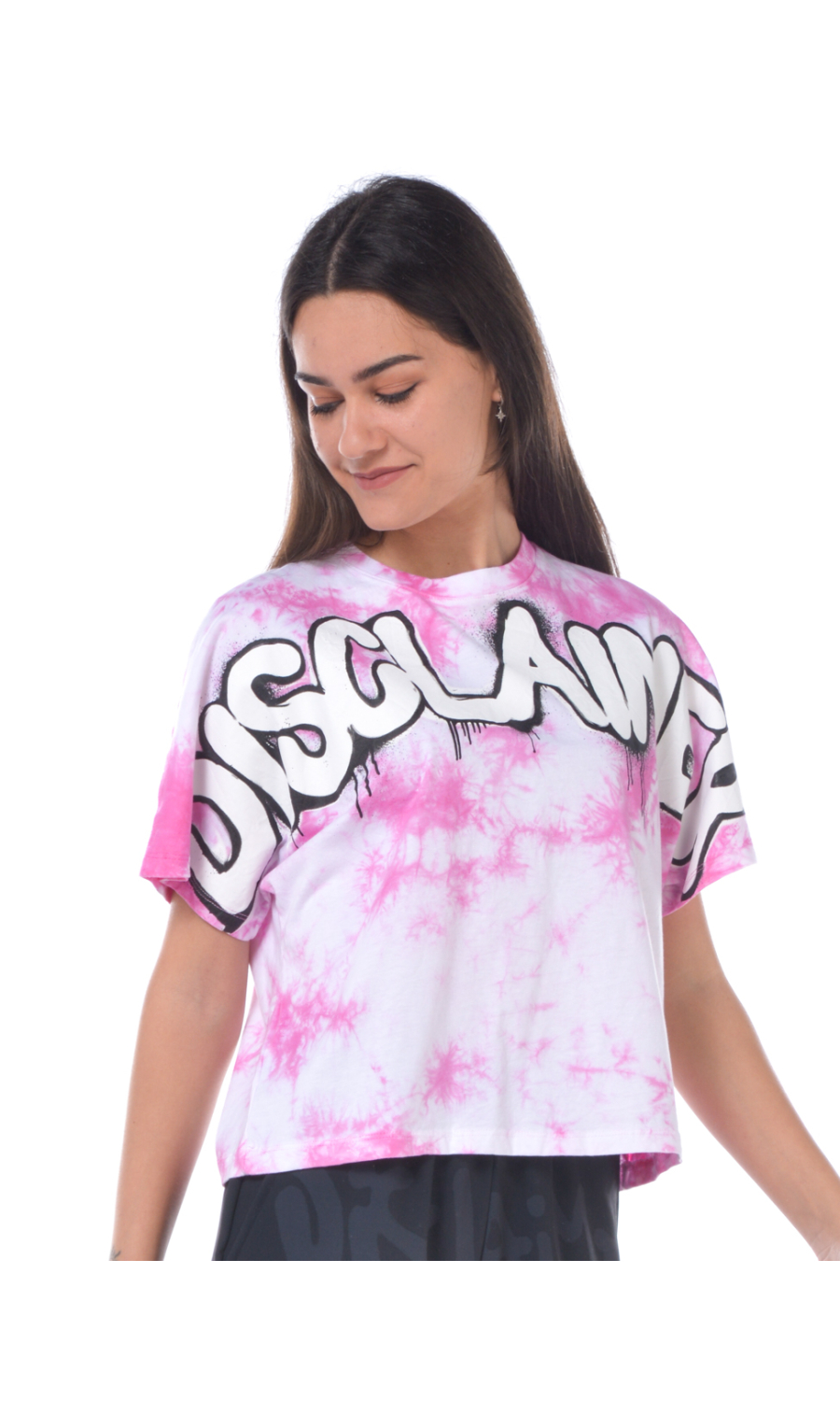 t Shirt da donna Disclaimer tie-dye con logo