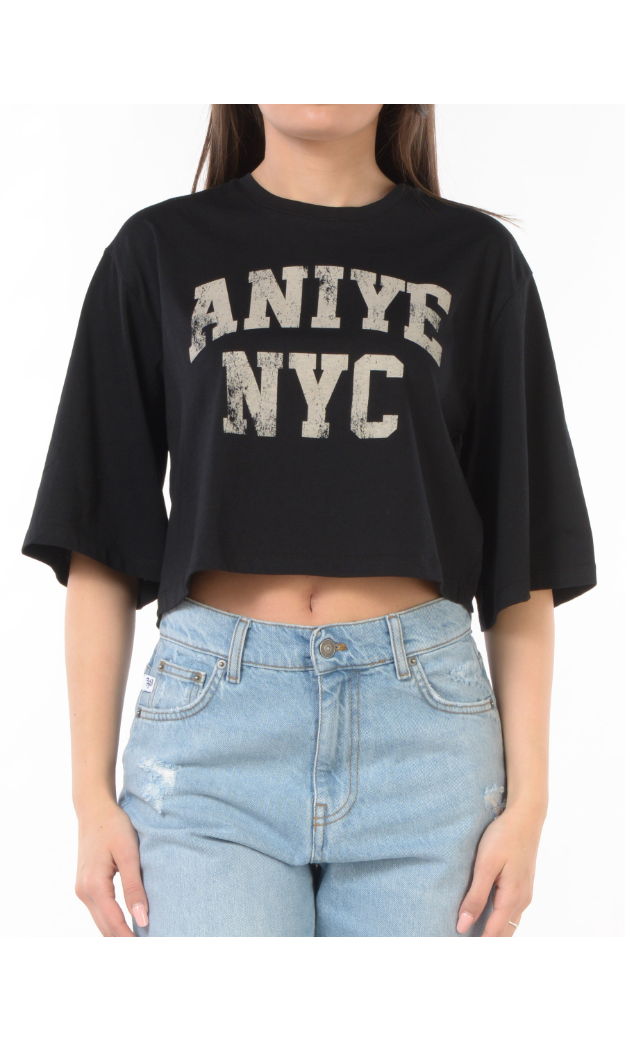 t Shirt da donna Aniye By cropped con logo stampato
