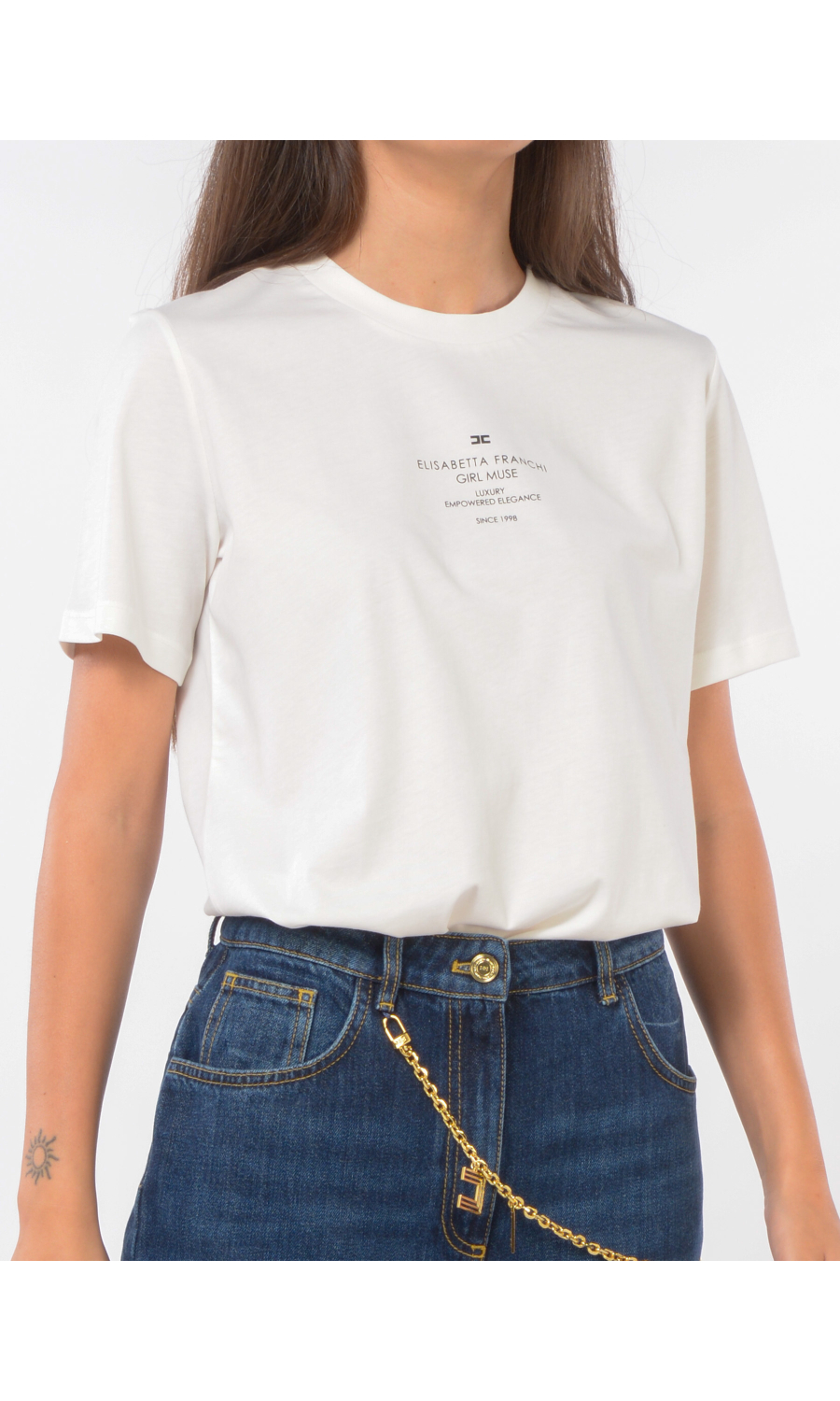t Shirt da donna Elisabetta Franchi a girocollo con stampa