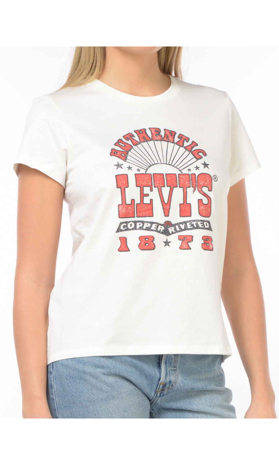 t Shirt da donna Levi's® a girocollo con stampa e logo