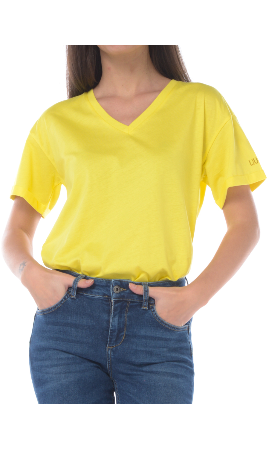 t Shirt da donna Liu Jo a V con logo