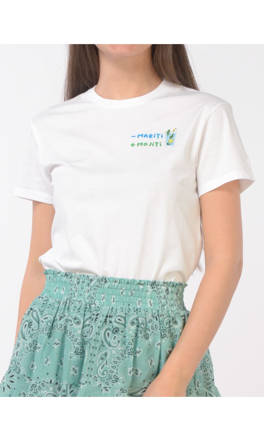 t Shirt da donna Mc2 Saint Barth Marito Mojito con ricamo