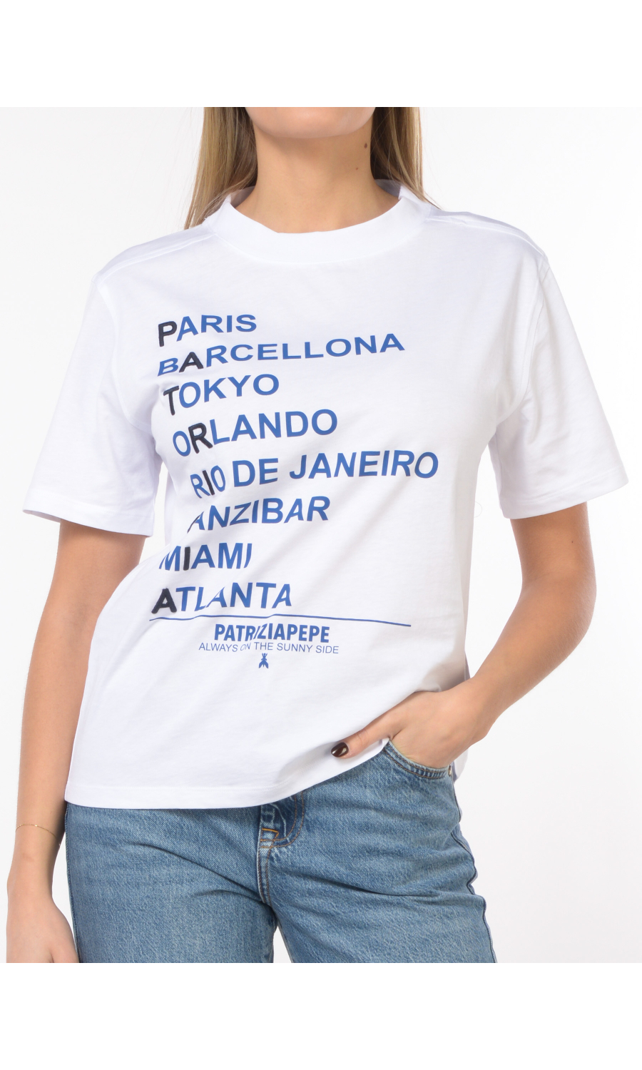 t Shirt da donna Patrizia Pepe con stampe e lettere ricamate