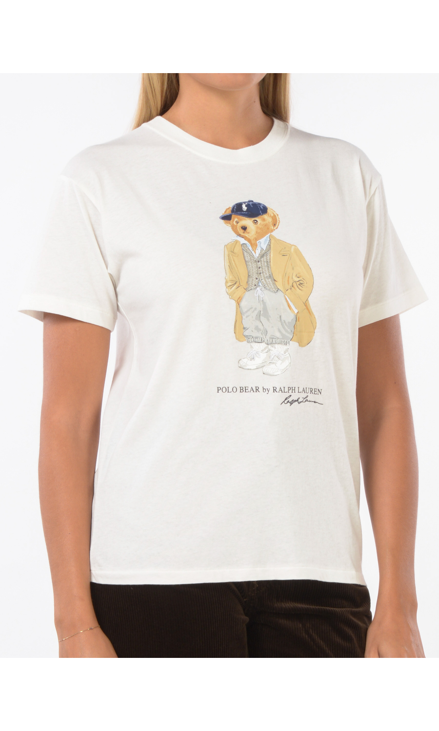t Shirt da donna Ralph Lauren girocollo stampa orsetto