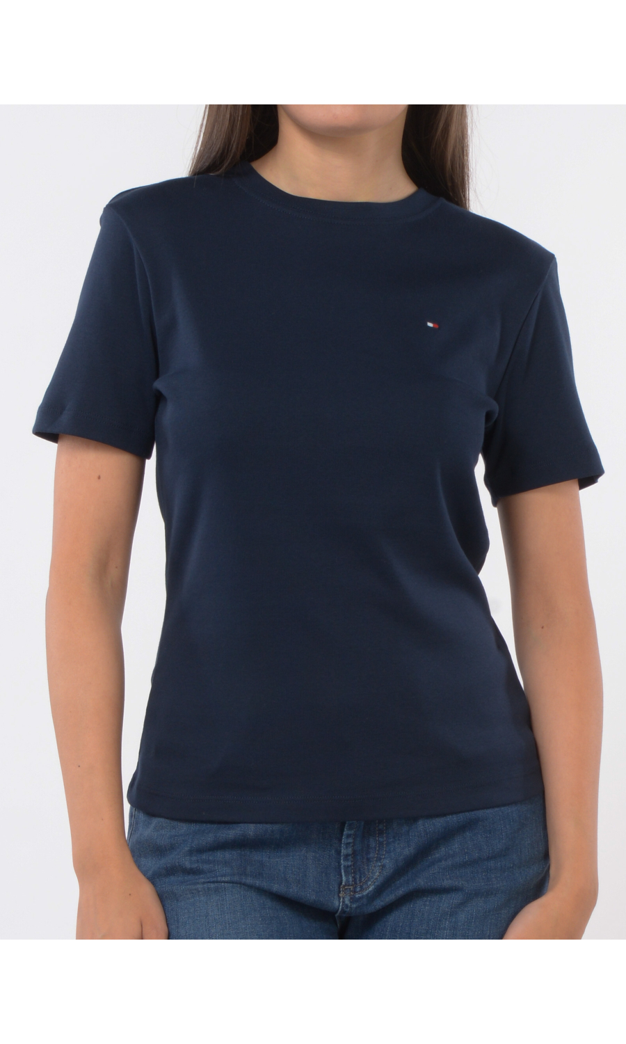 t Shirt da donna Tommy Hilfiger a girocollo con logo