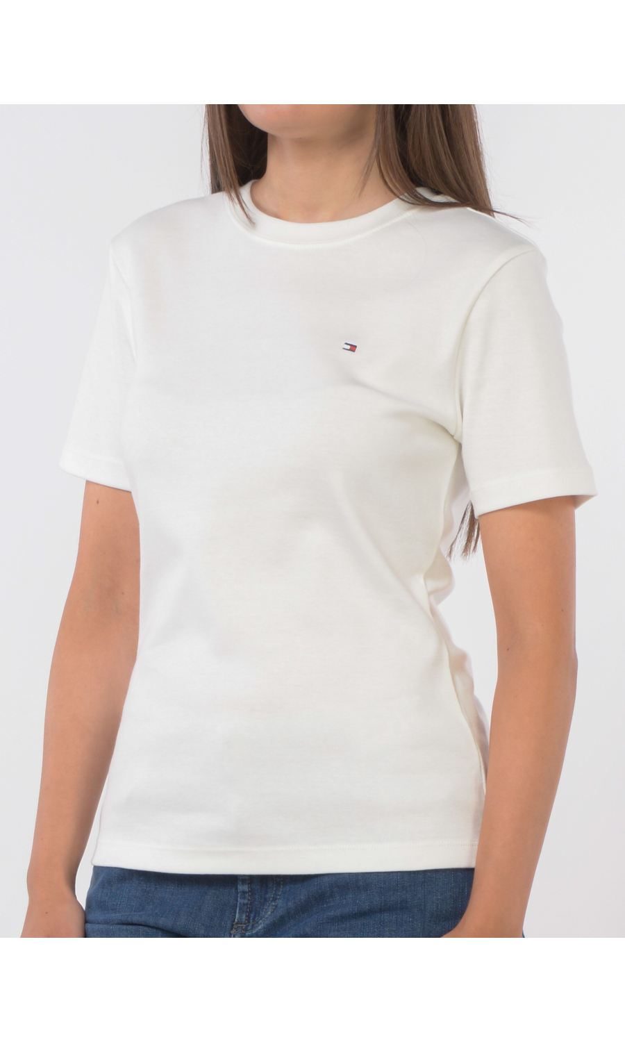 t Shirt da donna Tommy Hilfiger a girocollo con logo