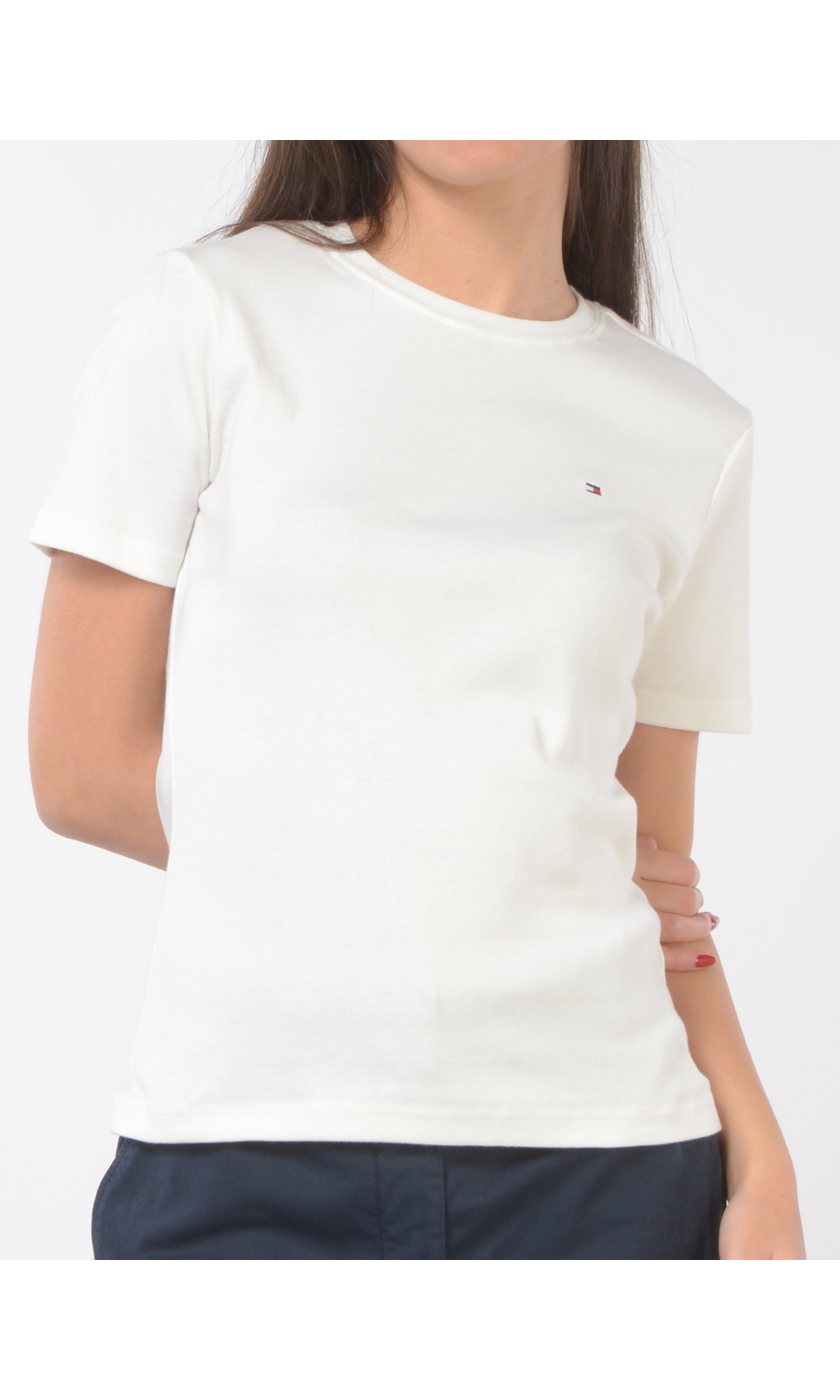 t Shirt da donna Tommy Hilfiger a manica corta Slim Fit