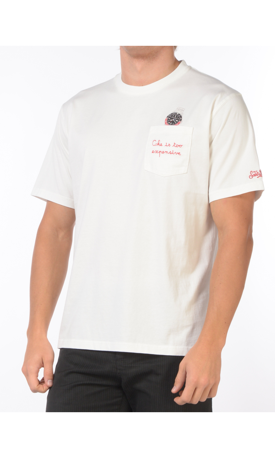 t Shirt da uomo Mc2 Saint Barth coke con tasca
