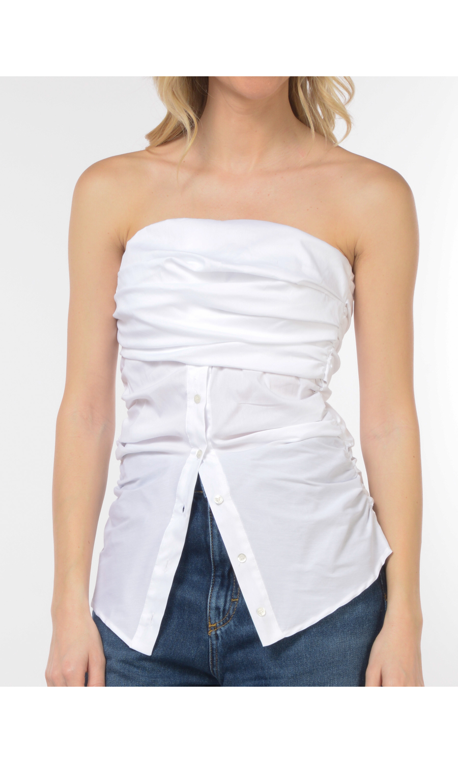 top da donna Aniye By con risvolto e bottoncini